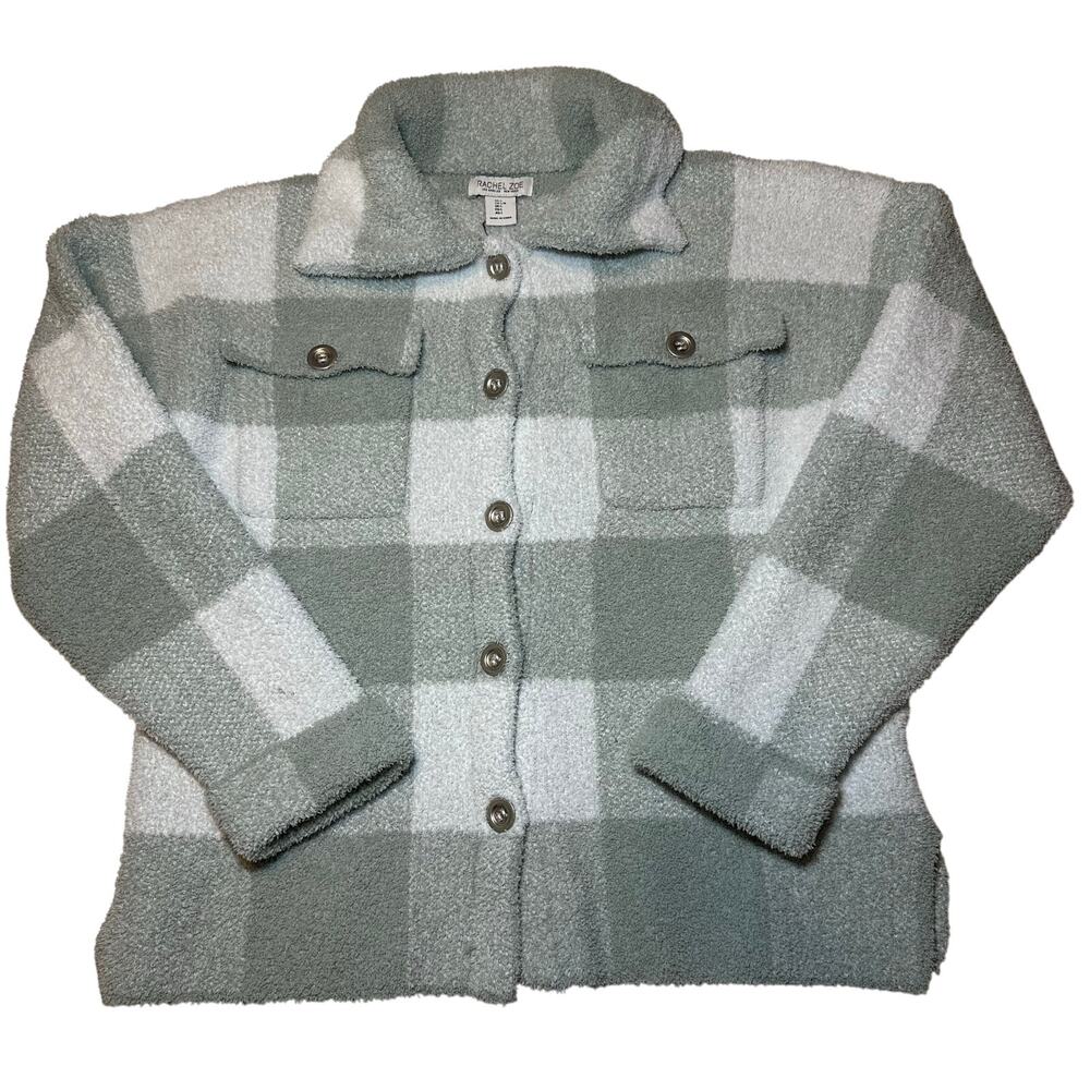 Rachel Zoe Button Up Fuzzy Jacket Shacket Coat Women’s Size Large